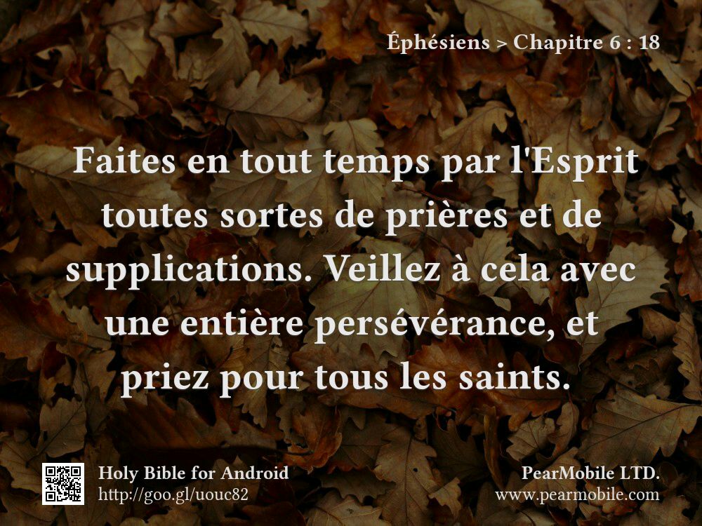 Éphésiens, Chapitre 6:18